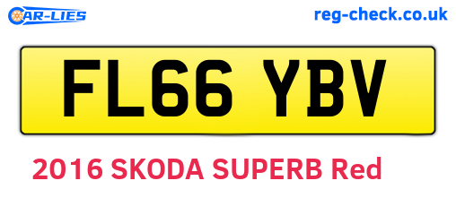 FL66YBV are the vehicle registration plates.