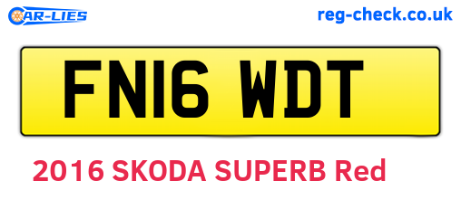 FN16WDT are the vehicle registration plates.