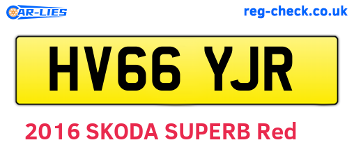 HV66YJR are the vehicle registration plates.