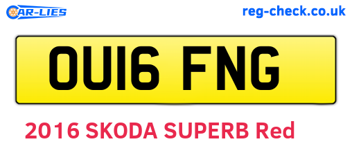 OU16FNG are the vehicle registration plates.