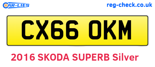 CX66OKM are the vehicle registration plates.