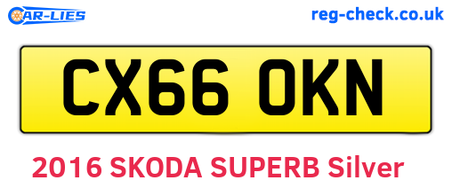 CX66OKN are the vehicle registration plates.