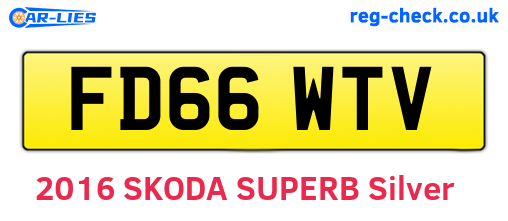 FD66WTV are the vehicle registration plates.