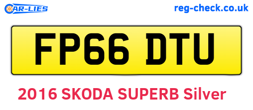 FP66DTU are the vehicle registration plates.