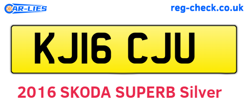 KJ16CJU are the vehicle registration plates.