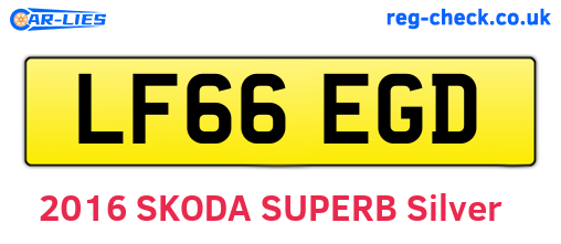 LF66EGD are the vehicle registration plates.