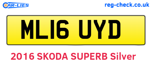 ML16UYD are the vehicle registration plates.