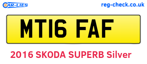 MT16FAF are the vehicle registration plates.