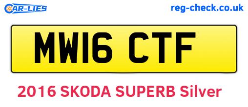 MW16CTF are the vehicle registration plates.