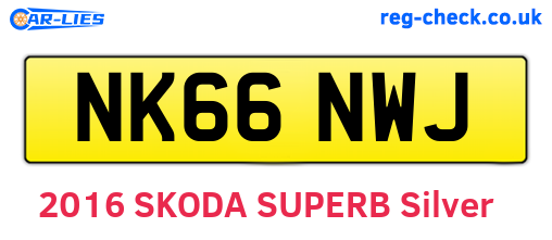 NK66NWJ are the vehicle registration plates.