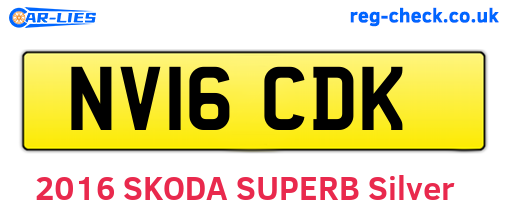 NV16CDK are the vehicle registration plates.