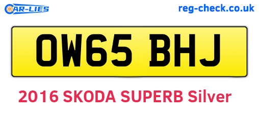 OW65BHJ are the vehicle registration plates.