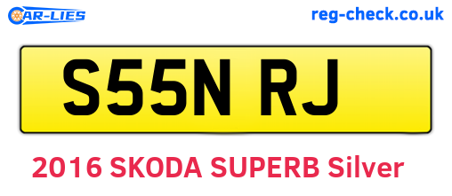 S55NRJ are the vehicle registration plates.