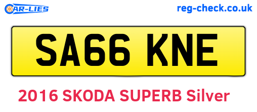 SA66KNE are the vehicle registration plates.