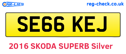 SE66KEJ are the vehicle registration plates.