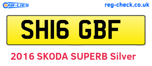 SH16GBF are the vehicle registration plates.
