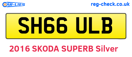 SH66ULB are the vehicle registration plates.