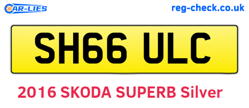 SH66ULC are the vehicle registration plates.