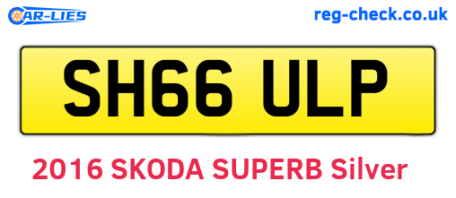 SH66ULP are the vehicle registration plates.