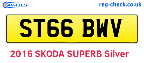 ST66BWV are the vehicle registration plates.