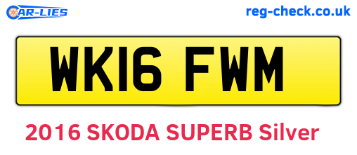 WK16FWM are the vehicle registration plates.