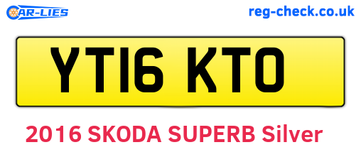 YT16KTO are the vehicle registration plates.
