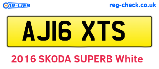AJ16XTS are the vehicle registration plates.