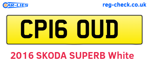 CP16OUD are the vehicle registration plates.