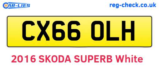 CX66OLH are the vehicle registration plates.