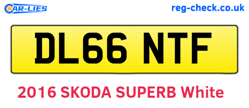DL66NTF are the vehicle registration plates.
