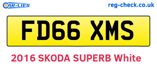 FD66XMS are the vehicle registration plates.