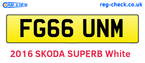 FG66UNM are the vehicle registration plates.