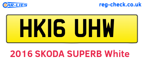 HK16UHW are the vehicle registration plates.