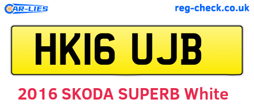 HK16UJB are the vehicle registration plates.