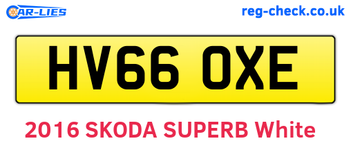 HV66OXE are the vehicle registration plates.