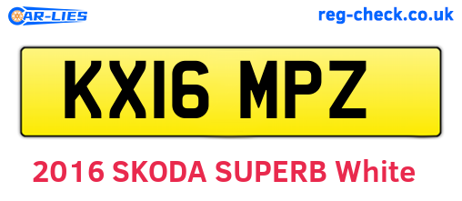 KX16MPZ are the vehicle registration plates.
