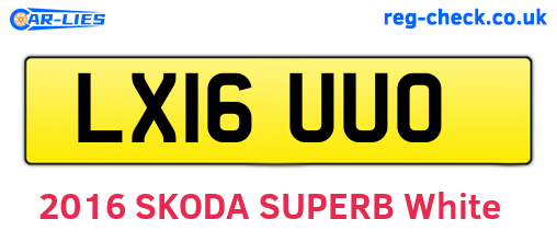 LX16UUO are the vehicle registration plates.