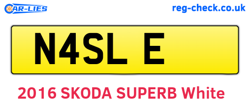 N4SLE are the vehicle registration plates.
