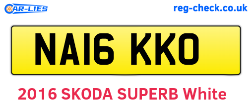 NA16KKO are the vehicle registration plates.