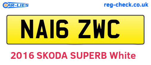 NA16ZWC are the vehicle registration plates.