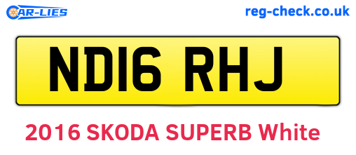 ND16RHJ are the vehicle registration plates.