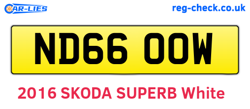 ND66OOW are the vehicle registration plates.