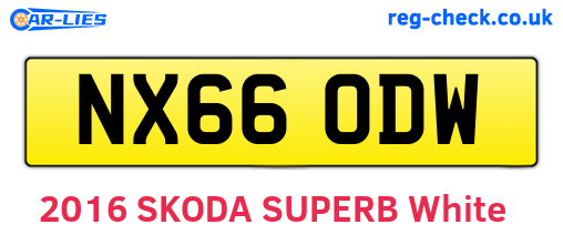 NX66ODW are the vehicle registration plates.