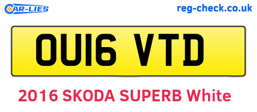 OU16VTD are the vehicle registration plates.