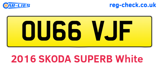 OU66VJF are the vehicle registration plates.