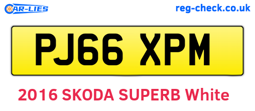 PJ66XPM are the vehicle registration plates.