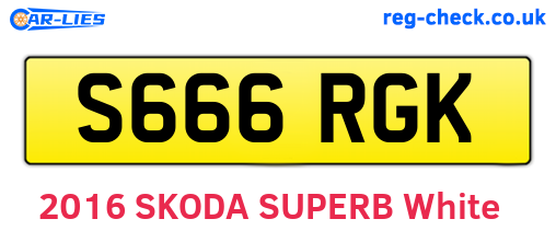 S666RGK are the vehicle registration plates.