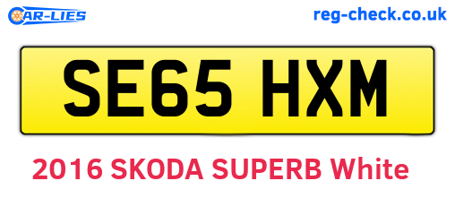 SE65HXM are the vehicle registration plates.