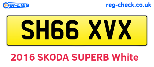 SH66XVX are the vehicle registration plates.