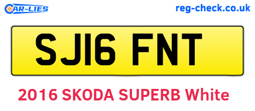 SJ16FNT are the vehicle registration plates.